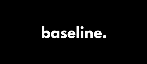 Black background with 'baseline.' text